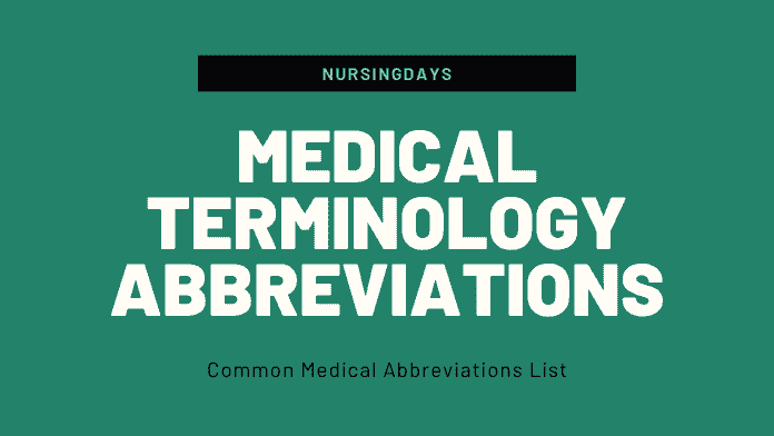 medical abbreviations